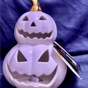 Hallmark White and Gold Ceramic Pumpkin Decor